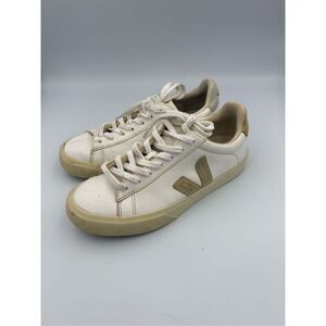 Veja Womens Campo Classic Extra White Beige Leather Low Top Sneaker Shoes Size 9